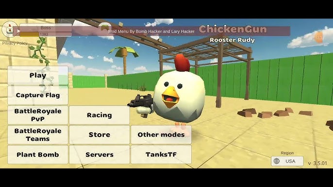 INCRÍVEL! 😱 O MELHOR MOD MENU PARA CHICKEN GUN》NO ADS + MONEY