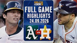 🔴LIVE🔴Athletics Vs Houston Astros Full Game Highlights Sep 24, 2026 Envivo MLB THE SHOW 26