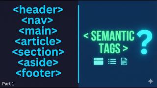 Semantic HTML Tags Explained  Header, Nav, Main, Article, Section #WebDevelopment #HTML #viral