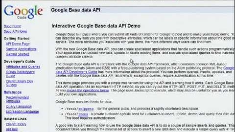 Introduction to the Google Base Data API