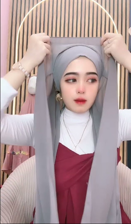 terbaru hijab warna abu-abu cantik #hijabmodern  #hijabfashion