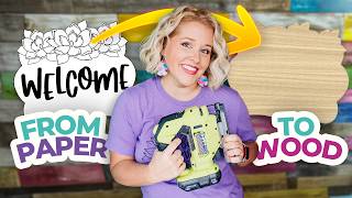 How to Use & Transfer Digital Door Hanger Templates To Wood (Complete Guide)