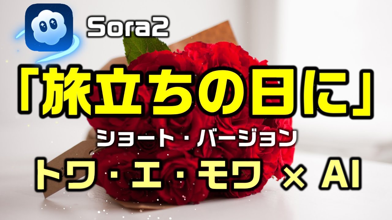 【旅立ちの日に｜トワ・エ・モア】が歌う名曲のイメージ動画をSoraで作成してみた：是非、概要欄もご覧ください。