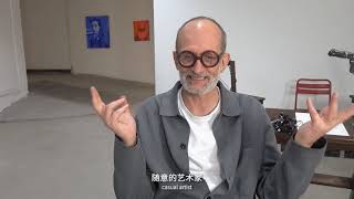 Patrick Tresset talks of his work at Creative Machine at Taikang Art Museum, Beijing, 2024-5.