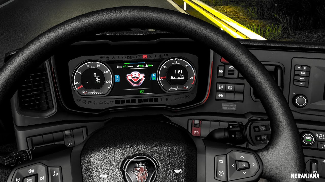 Ets2 mods v1 44 scania ng v8 exclusive dashboard computer ets2 mods