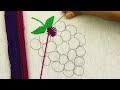 easy sewing steps to embroider grapes | fruits embroidery with easy embroidery stitches