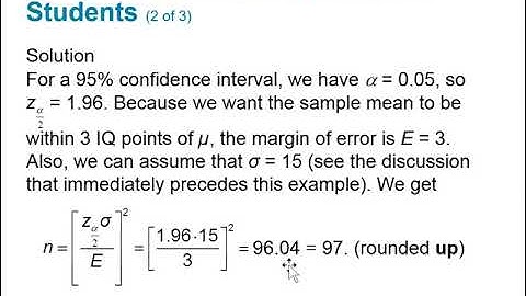 7.2 Estimating Population Mean Part 2 of 3