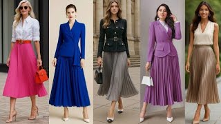 Top Fashion Pleated Skirt Outfit Ideas