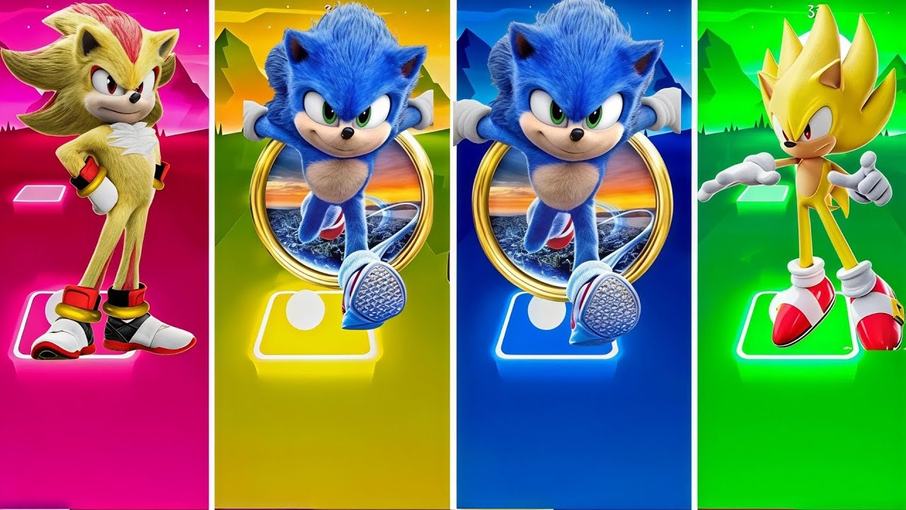 Sonic The Hedgehog 🔴 Knuckles 🔴 Shadow 🔴 Amy Rose || Tiles Hop EDM Rush! | Coffin Dance | Hopverse