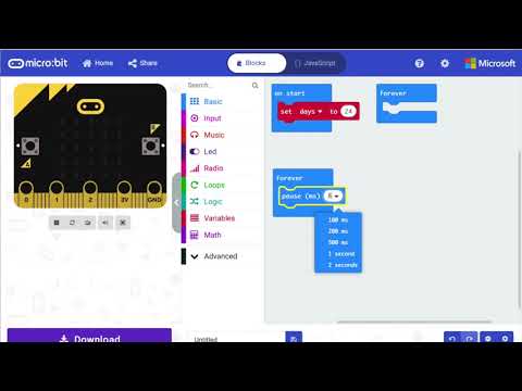How to create a simple christmas countdown timer with Micro:bit !!!5 minute Micro:bit experiments!!!