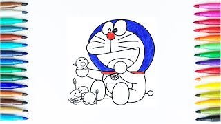 Coloring Pages How To Draw Doraemon Drawing and Coloring for Kids Learn Colors