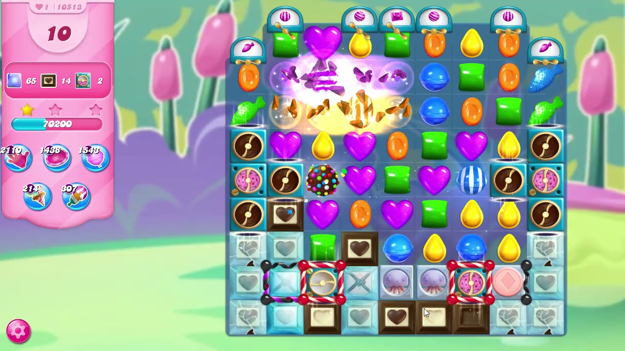 Candy Crush Saga Level 10513 NO BOOSTERS - YouTube
