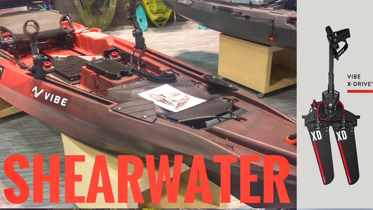 2019 Vibe Shearwater 125 - Pedal Paddle Jet Motor - YouTube