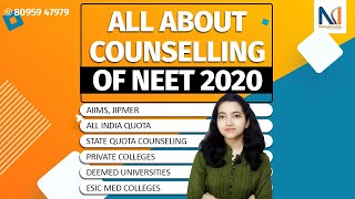 NEET Counselling 2020 Complete Knowledge|AIQ, Sate Quota Counselling | Private & Deemed Medical Univ