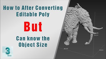 How to after converting poly but can know the object size in 3ds max?