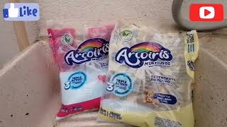 lavando con jabon ARCOIRIS con 2 aromas