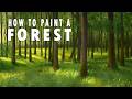 How to paint a FOREST - STEP BY STEP