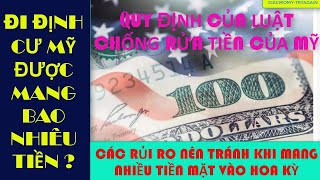 ĐI MỸ ĐỊNH CƯ ĐƯỢC MANG THEO BAO NHIÊU TIỀN MẶT ? HIỂU ĐÚNG ĐỂ TRÁNH RỦI RO PHÁP LÝ