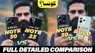 Vgotel Note23 Vs Dcode Bold3 Vs Infinix Note30 ! Which One is Best Midrange SmartPhone 🤔