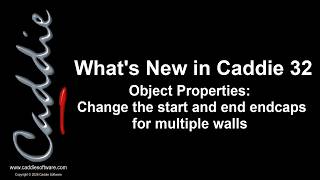Details Object Properties - Ability to change the start and end endcaps for multiple walls Update