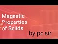 Magnetic property / ferromagnetic antiferromagnetic ferrimagnetic ,diamagnetic,para.m for neet jee
