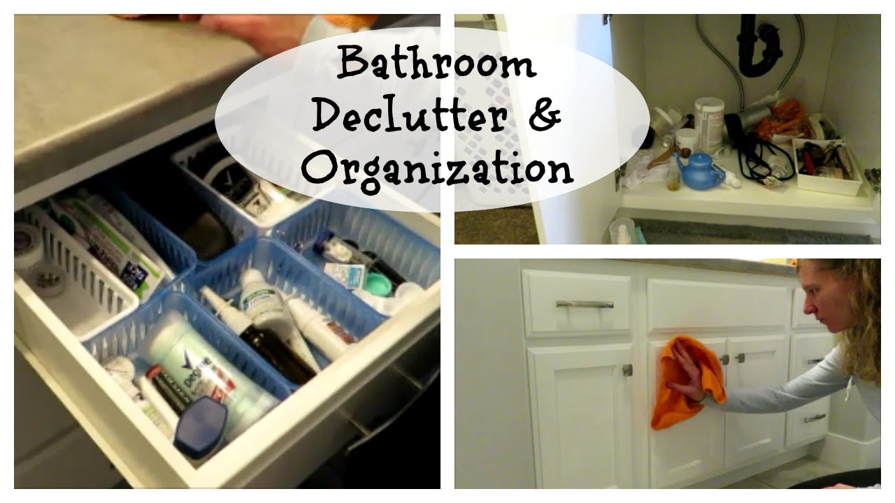 CLEAN AND DECLUTTER WITH ME 2018 \\ BATHROOM ORGANIZATION \\ SPEED ...