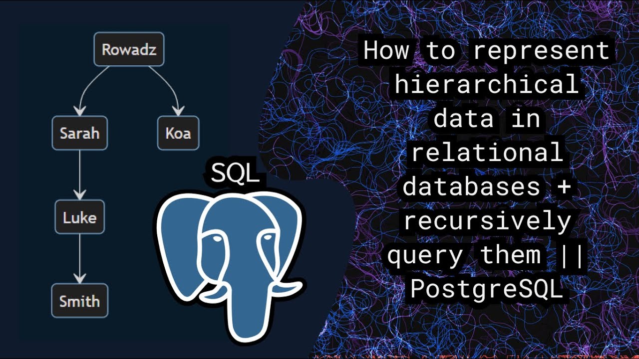 How To Represent Hierarchical Data In Relational Databases + Recursively Query Them || Postgresql
