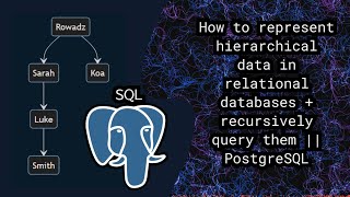 How to represent hierarchical data in relational databases + recursively query them || PostgreSQL