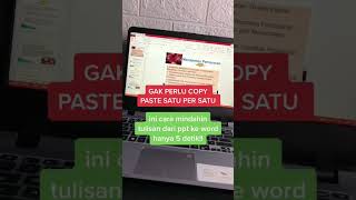 5 Detik Cara Copas dari PPT ke Word #powerpoint #templatepowerpoint