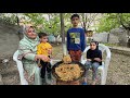 Cooking beef pulao in desi style  mountain village life in gilgit baltistan  pakistan 