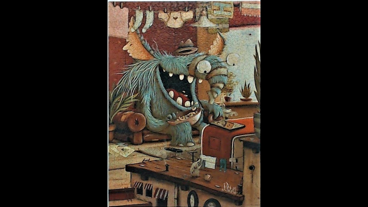 Monster Laundry Day in ZozoVille 1000 Piece Jigsaw Puzzle Time