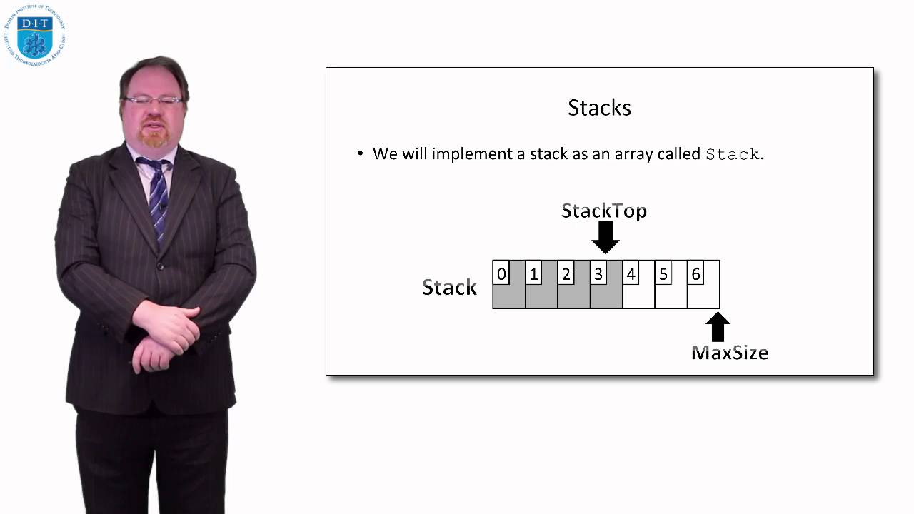 Using an Array to represent a Stack - YouTube