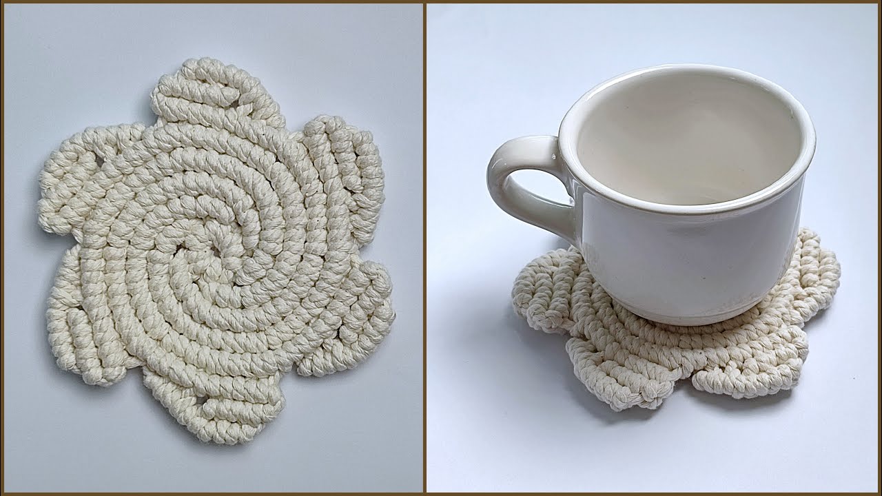 Подставка под чашку в технике макраме своими руками | Мастер-класс по макраме