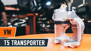 Как заменить передний тормозной суппорт на VW T5 TRANSPORTER Фургон [ВИДЕОУРОК AUTODOC]
