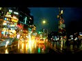 Rain Drive, Korea, Busan City, ASMR.