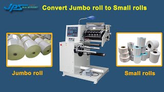 Narrow Web Auto Turret Rewinder Slitter For Label Sticker Paper Roll To America Jps-320Fq-Tr