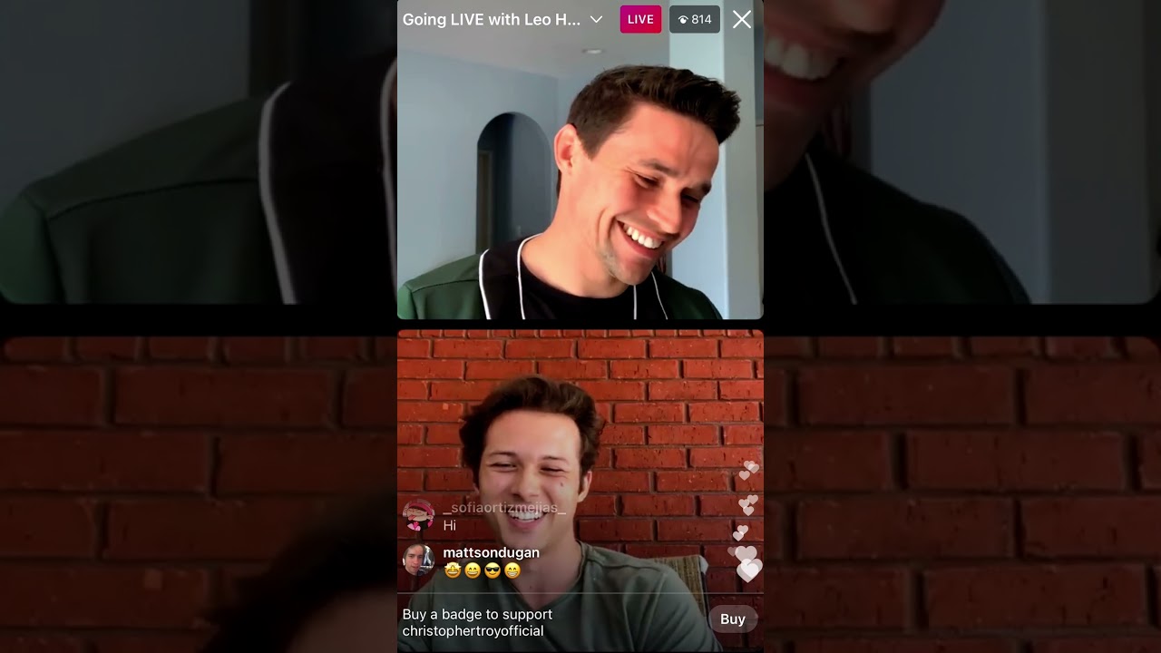 Leo Howard’s Instagram Live on 3/29/2021 (Part 1)