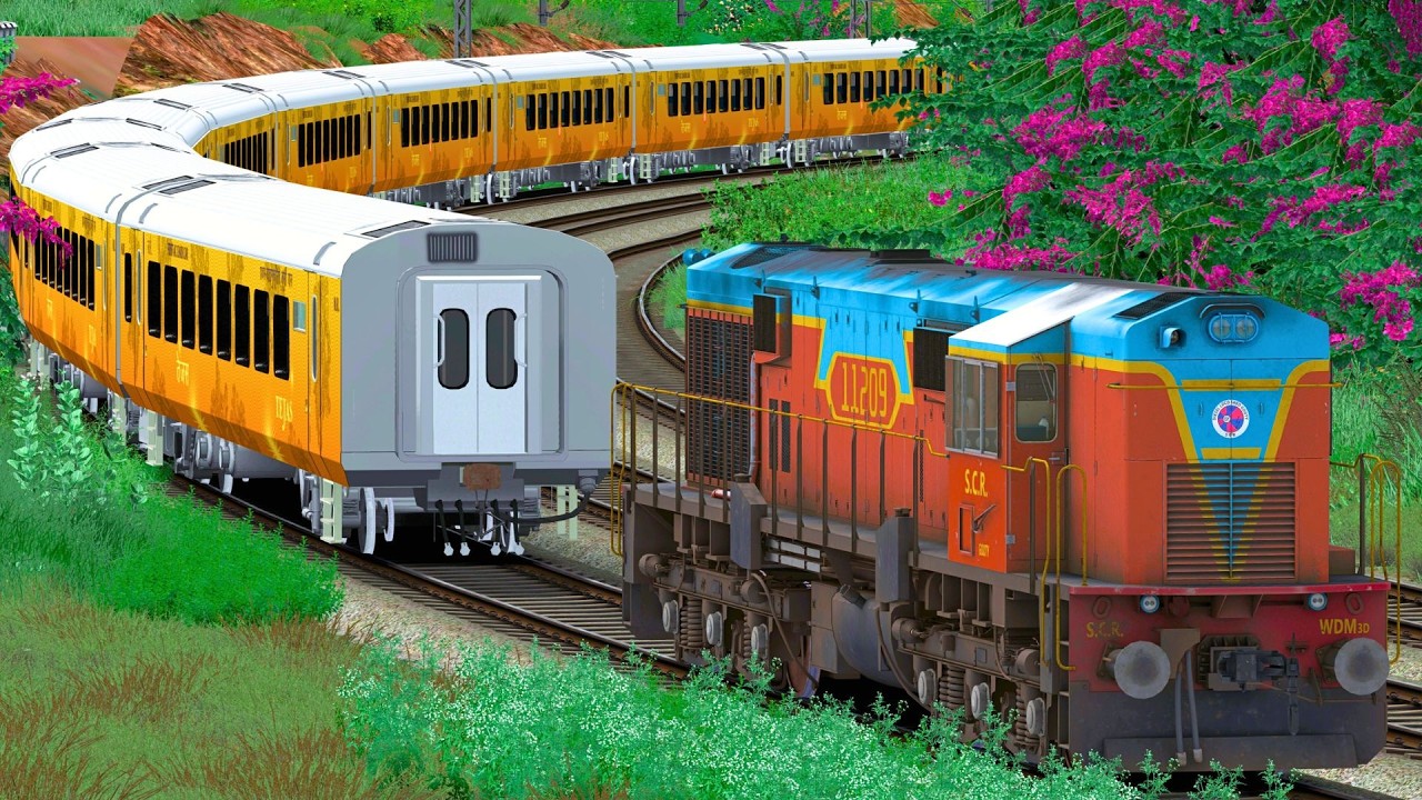 LHB TEJAS TRAIN ENGINE PARTED | BUMPY RAILROAD | Train Simulator | Railworks | NTG GAMING