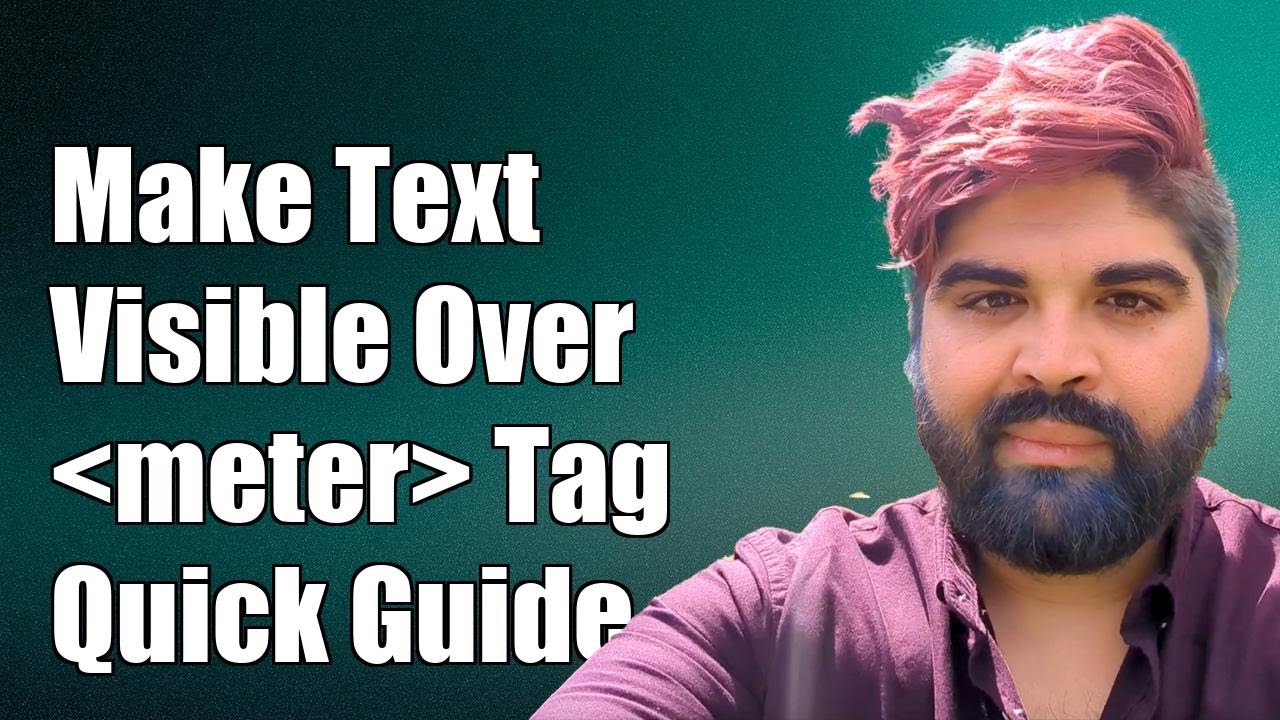 How to Make Text Visible Over meter Tag in HTML: A Quick Guide - YouTube