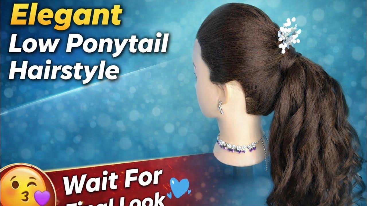 Trending Bridal Low Ponytail Hairstyle Step By Step 😍 |swapnabala makeovers 