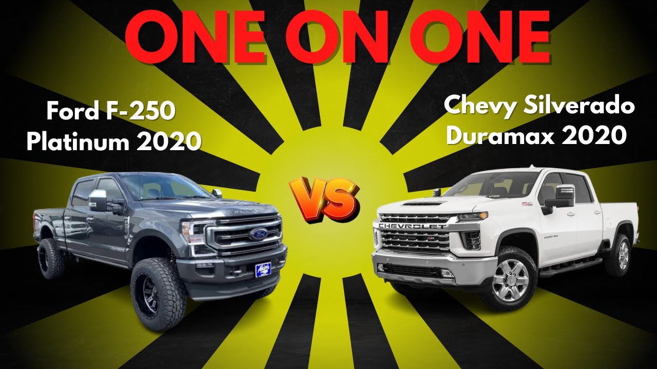 Ford F250 Platinum vs Chevy Silverado Duramax 2020 Drag Race - YouTube