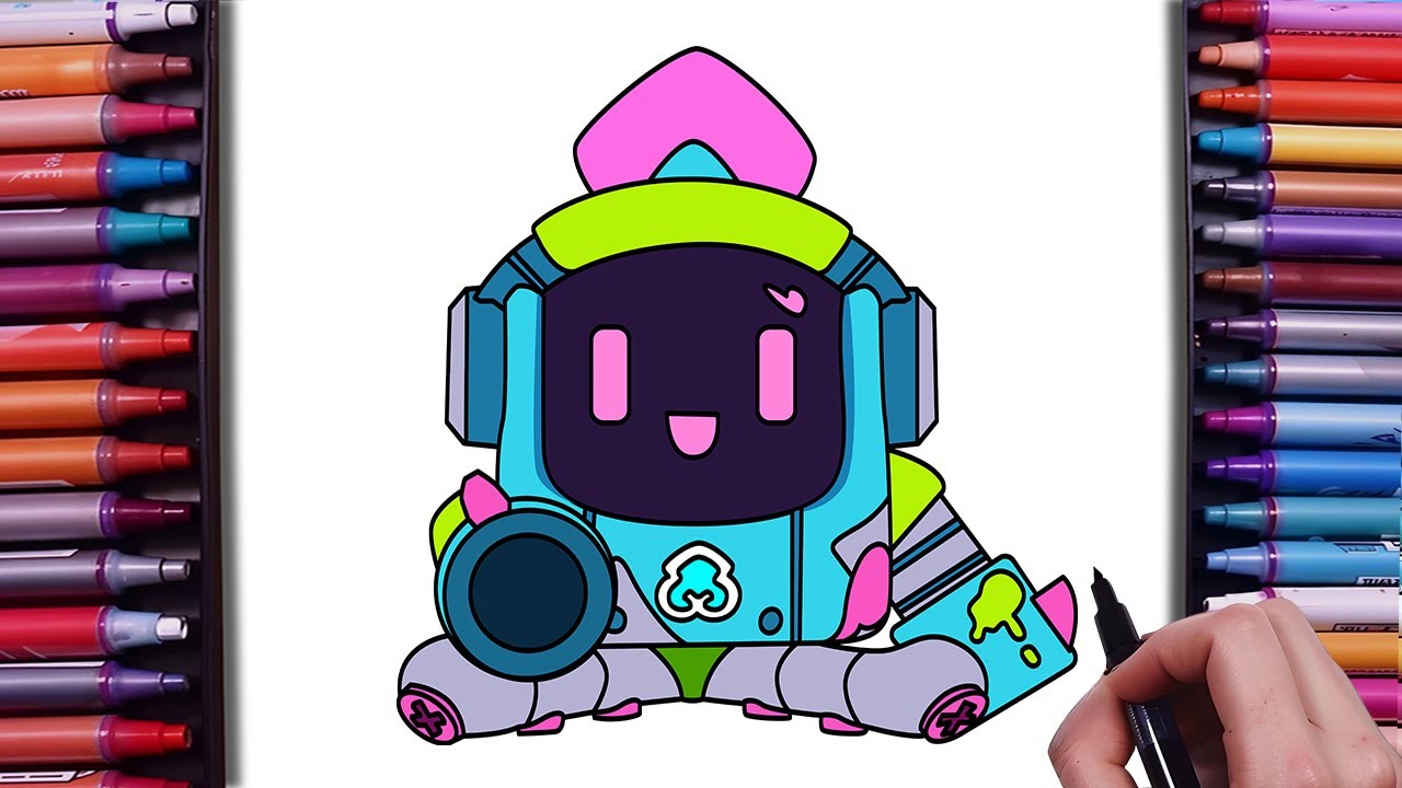 How to Draw Aquamarine Sprout From Brawl Stars | New Sprout Skin | Step ...