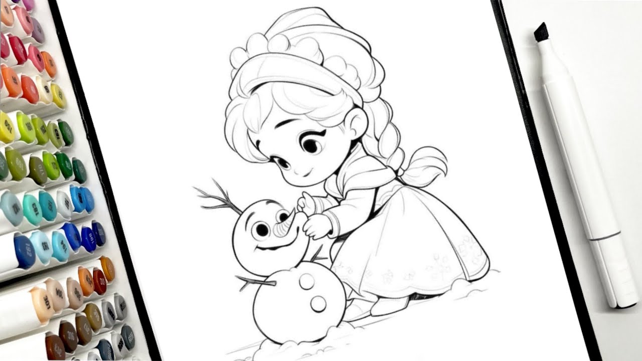 Disney Frozen Elsa Coloring | Coloring Videos for Kids #coloring #elsa ...