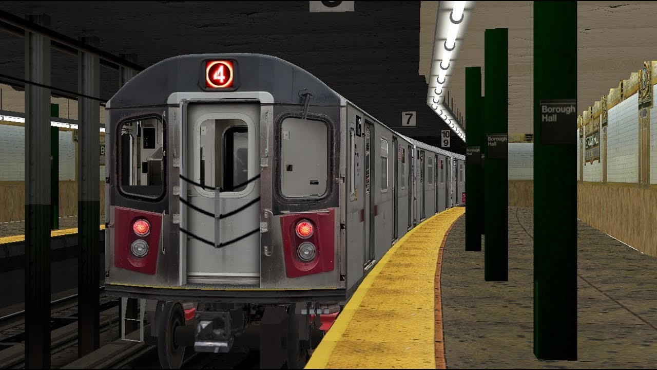 NYCT-openbve 4 local train..R142 utica ave to brunside ave morning rush ...