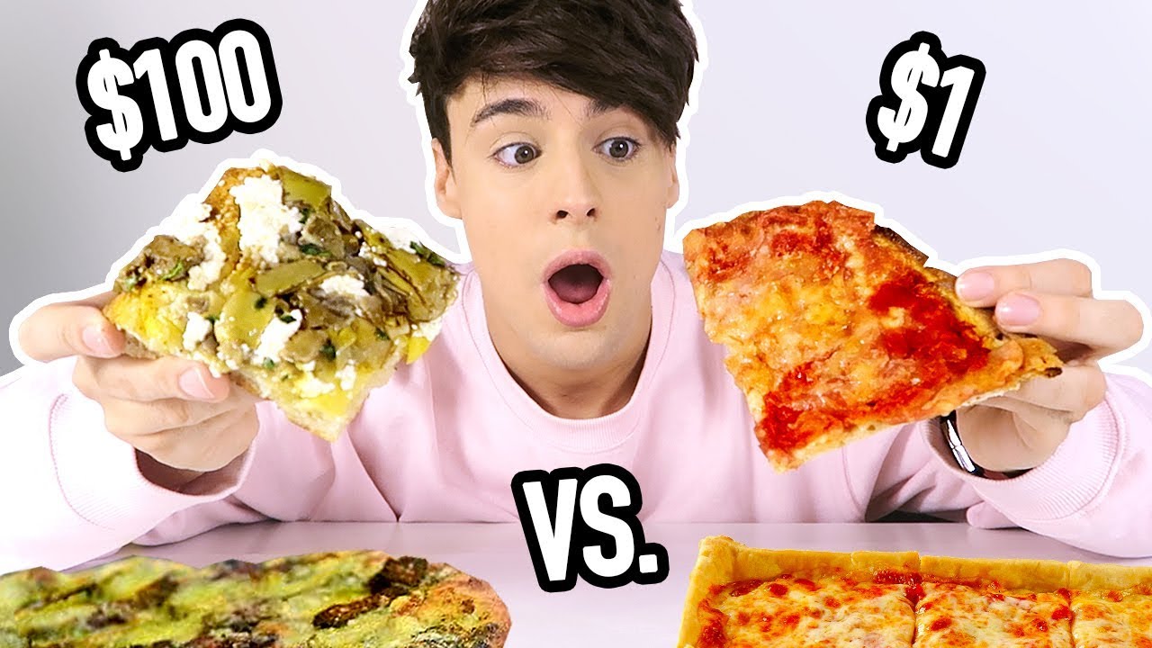 i ate 100 DOLLAR vs. 1 DOLLAR pizza in italy | Raphael Gomes