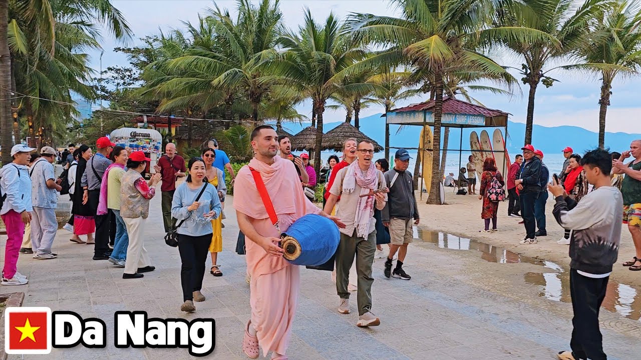 DA NANG VIETNAM - Beautiful My Khe Beach Chill Vibes, Pleasant Weather and Tourists Everywhere