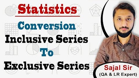 Statistics | Conversion of Inclusive to Exclusive Series |