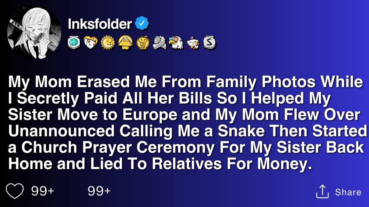 My Mom Erased Me From Family Photos While I Secretly Paid All Her Bills So I Helped My Sister Move..