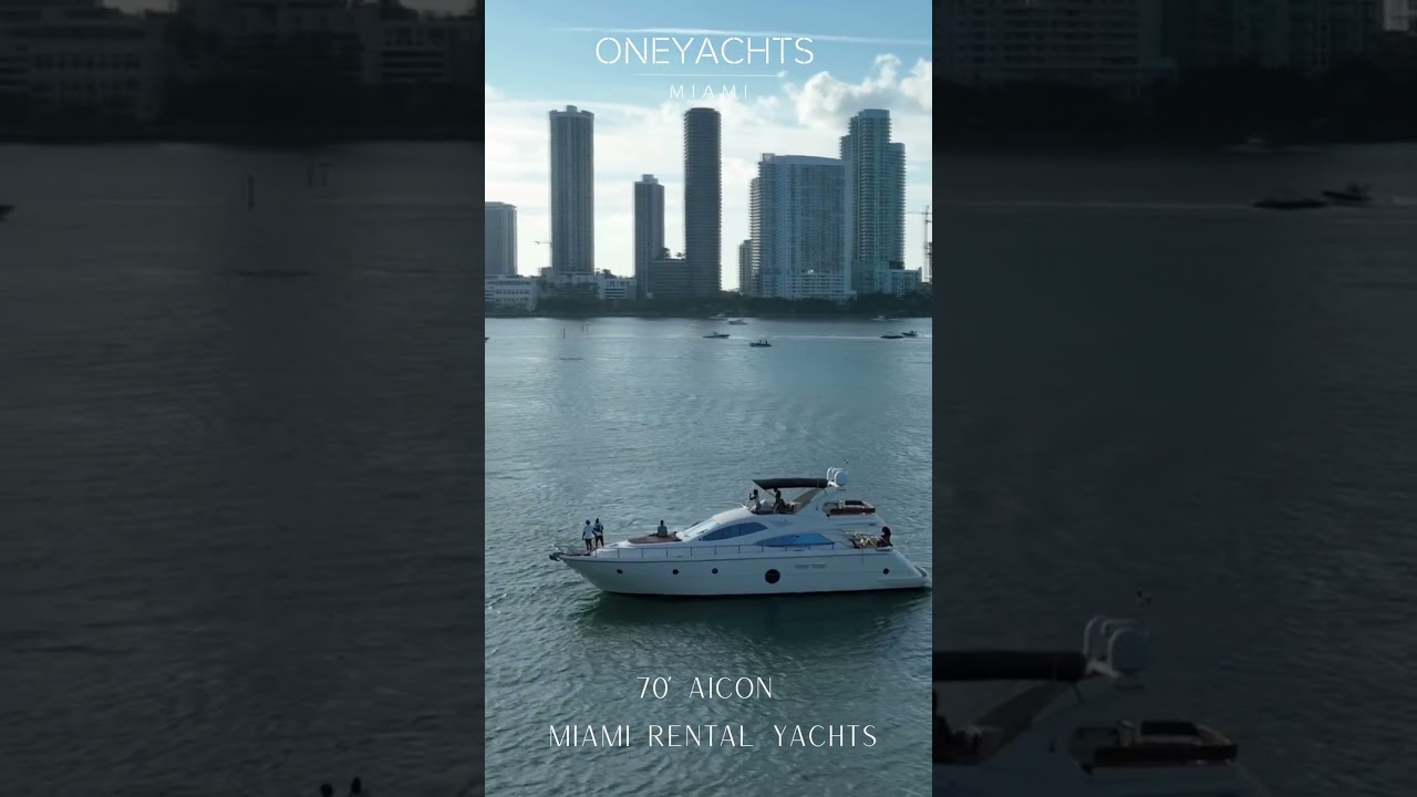 70 Aicon  Miami Yacht Rental  ONE YACHTS MIAMI 