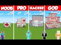 AMBULANCE HOSPITAL BASE BUILD CHALLENGE - Minecraft Battle: NOOB vs PRO vs HACKER vs GOD / Animation